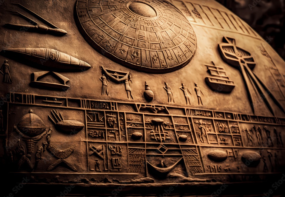 Unlocking Ancient Secrets: Delving into Egyptian Hieroglyphs and the Alien Enigma, Uncovering the Extraterrestrial Connection Behind the Construction of the Pyramids by UFOs